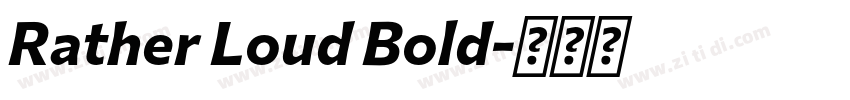 Rather Loud Bold字体转换